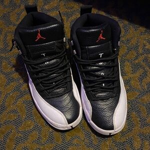 Jordan Black and White Sneakers with Red Accents